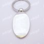 Oval Car Chrome Keyring Key Chain New BMW