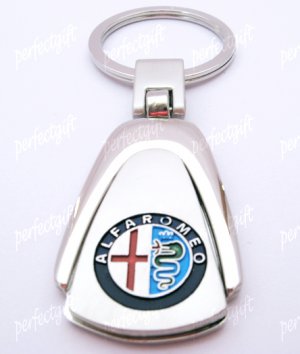 Car Chrome Keyring Key Chain New Alfaromeo