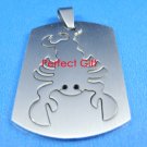 Scorpio Stainless Steel Horoscope Zodiac Pendant Dog Tag 2-Piece