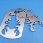 Scorpio Stainless Steel Horoscope Zodiac Pendant Dog Tag 2-Piece