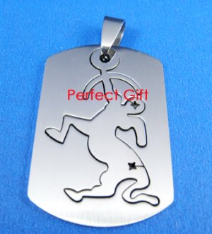 Sagittarius Stainless Steel Horoscope Zodiac Pendant Dog Tag 2-Piece
