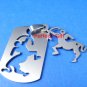 Sagittarius Stainless Steel Horoscope Zodiac Pendant Dog Tag 2-Piece