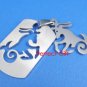 Capricorn Stainless Steel Horoscope Zodiac Pendant Dog Tag 2-Piece