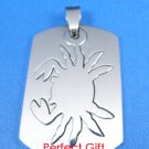 Cancer Stainless Steel Horoscope Zodiac Pendant Dog Tag 2-Piece