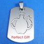 Aquarius Stainless Steel Horoscope Zodiac Pendant Dog Tag 2-Piece