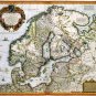 1656 Visscher Map of Norway Sweden, Finland--Reproduction