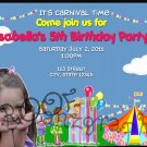 Carnival theme Digital Birthday Invitation