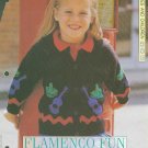 Knitting pattern for girls cardigan with flamenco theme