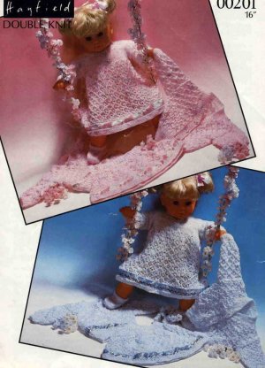 Knitting pattern to fit 16in dolls or reborns.Hayfield 00201 PDF