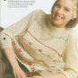 Knitting patterns for Ladies jumper with a picot edge & cross stitch embroidery