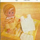 Vintage knitting pattern for dolls layette 12 - 14in dolls Argyll 773