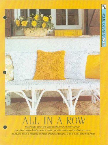 Crochet pattern for Cushion covers using square motifs assembled to make a star
