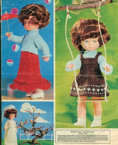 Vintage knitting pattern for 12 inch dolls From a Womans Weekly Magazine. PDF