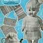 Vintage knitting pattern for Dolls outfit, scarf, tea cosy, purse & pot holder. PDF