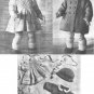 Vintage knitting pattern for Dolls outfit. Coat, dress & hat. 14in Rosebud doll. PDF