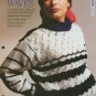 Knitting pattern for Ladies elegant sweater in stripes and lacy front & pockets