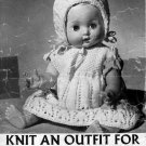 Vintage knitting pattern for dolls outfits 14" 36cm doll Greenock B592 PDF