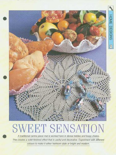 Crochet pattern for a traditional centre piece mat in dense trebles & chains.