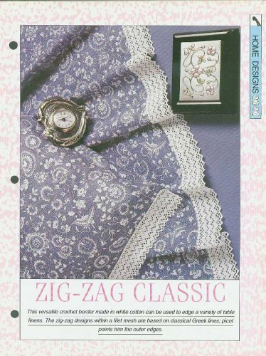 Crochet pattern for versatile crochet border based on classical Greek lines