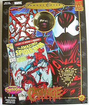 Carnage Marvel Famous Cover 8" Retro 2001 Toybiz - Amazing Spider-Man #361 1st App Key Mego Doll