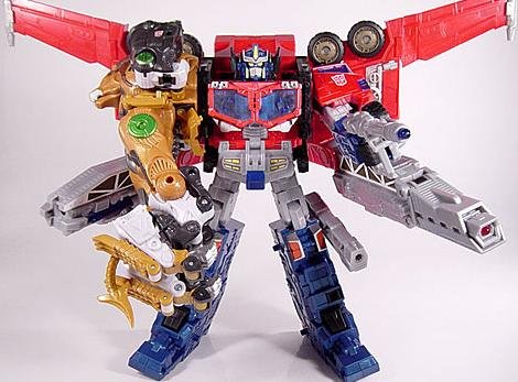 Cybertron Leobreaker/Galaxy Force Ligerjack Misb Optimus Prime Combiner ...