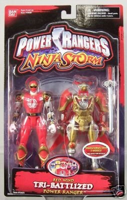 Power Rangers Ninja Storm Red Wind Turbo DX Battlizer Bandai Japan