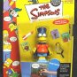 Lot (5) Simpsons WoS 2001 Playmates Toys Springfield Set 199210: Bart as Bartman, Sideshow Mel, Kent