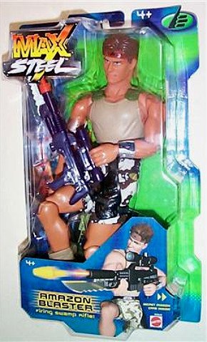Max Steel (2001, Mattel) Big Jim 12" Super Agent Figure 50515 Amazon Blaster [G.I. Joe / Action Man]