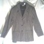 Ladies Sz-L Wool Blazer Plaid Gray Vintage Houndstooth Coat Business Suit Jacket
