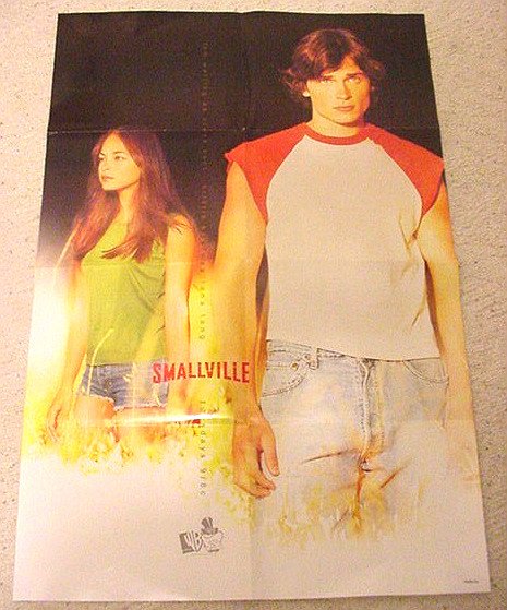 Welling Kreuk Smallville WB TV Promo Poster 2001 CW S1 Advance Teaser DC Legends, Superman, Krypton