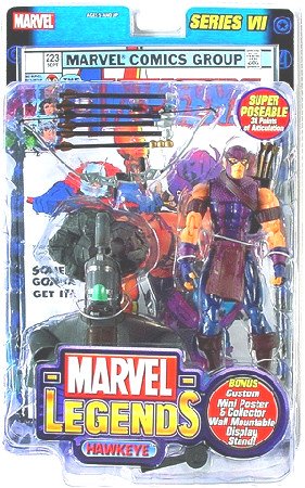 Hawkeye / Antman w Sky Cycle Marvel Legends Toybiz Series VII + Classic Avengers #223 Comic Book