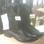 Vtg Acme Boot Men 12 Cowboy Western Boots Black Leather Vintage Dingo NWT
