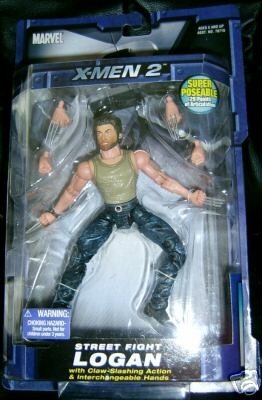 Toybiz X-Men 2 X2 Street Fight Logan 2003 Movie Marvel Legends Wolverine 6" Action Figure | Toy Biz