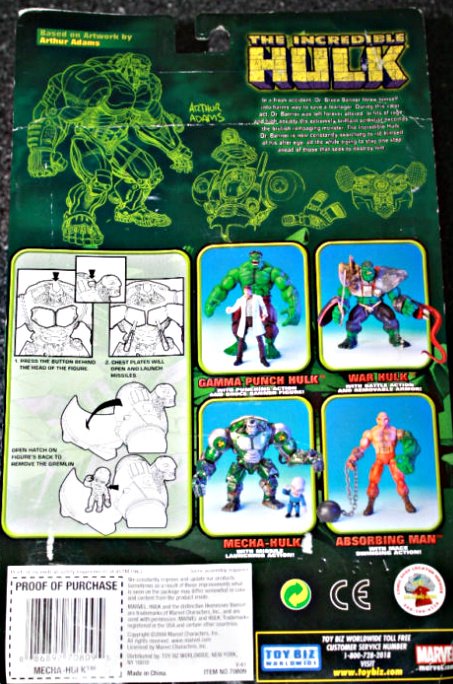 Marvel Incredible Mecha Hulk & Gremlin Figures ToyBiz 2004 Art Adams