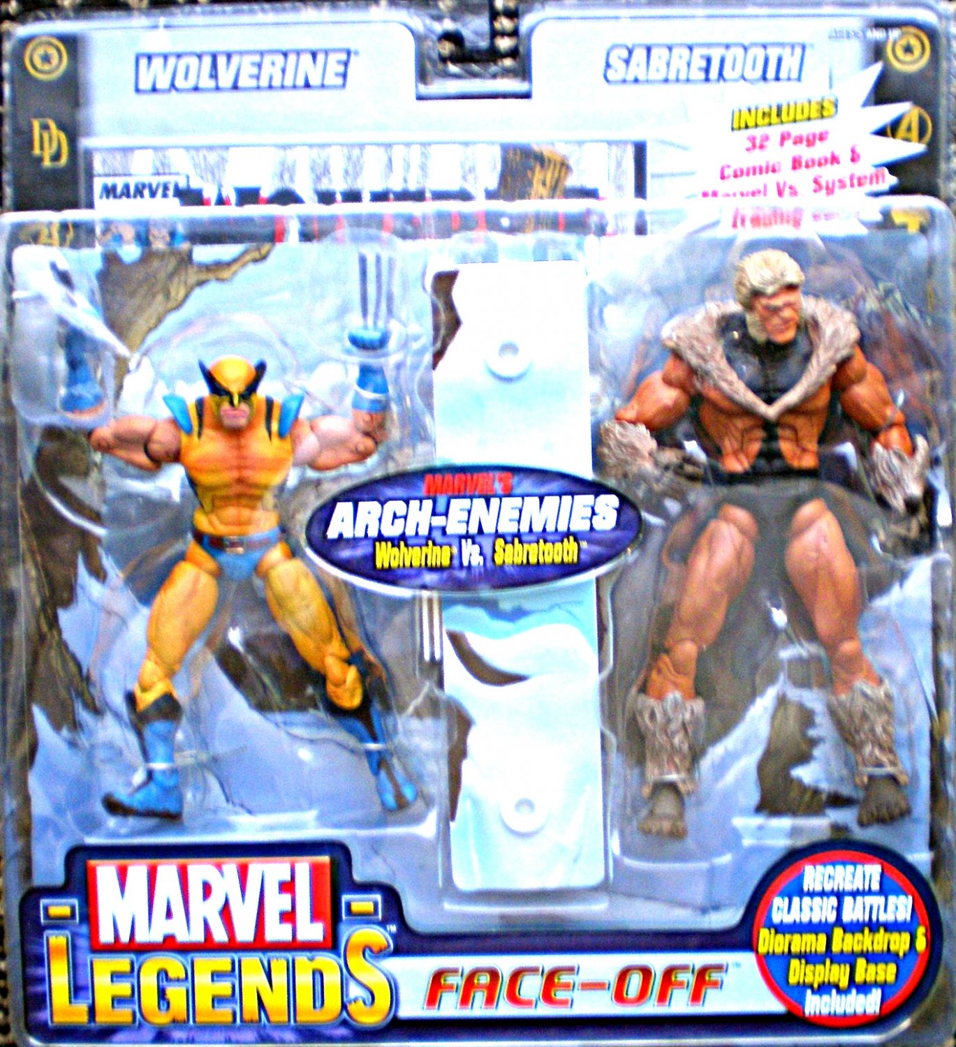 Marvel Legends Face-Off 2006 Wolverine vs Sabretooth Toy Biz 2-Pack X-Men Classic Arch-Enemies 71346