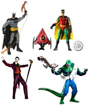 Dynamic Duo Batman & Robin v Rogues Gallery 4Pk Arkham Villains