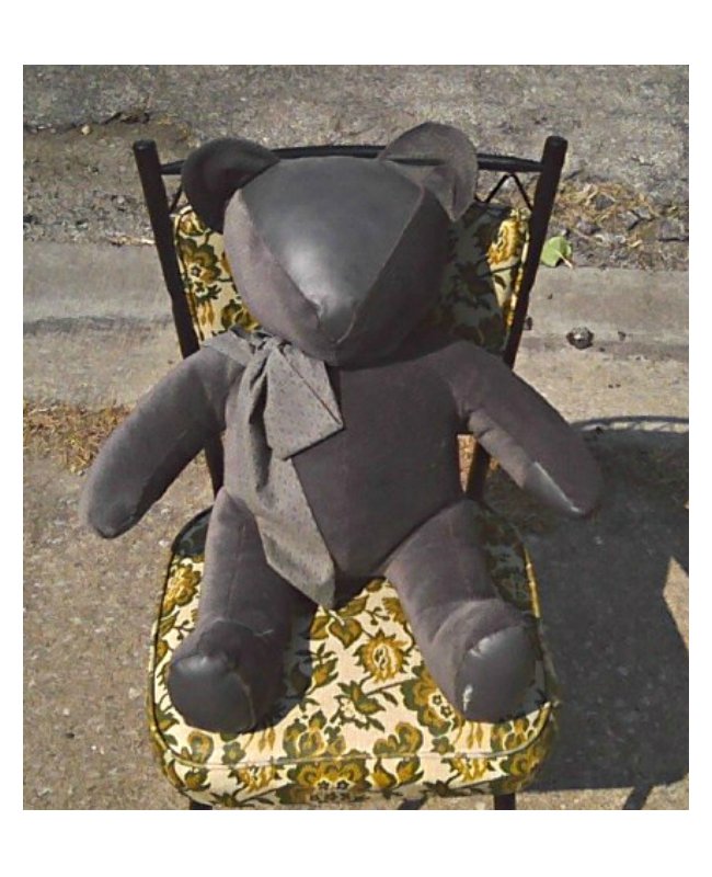 Teddy Bear Designer Toy (Coach x Kaws) Vintage Stuffed Animal 20" Doll Handmade Leather Collectible