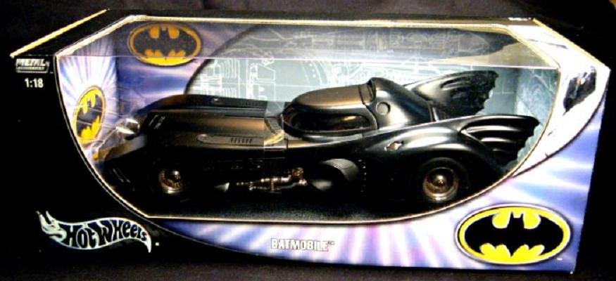 Hotwheels Elite 1/18 Batmobile '89 Keaton Batman B6046 Mattel Diecast Model Toy Car, Burton 2003