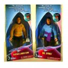 Star+Trek TOS Kirk & Spock Amok+Time Set Playmates 9in Classic Clothed Retro (Mego) Doll KB Toy 1999