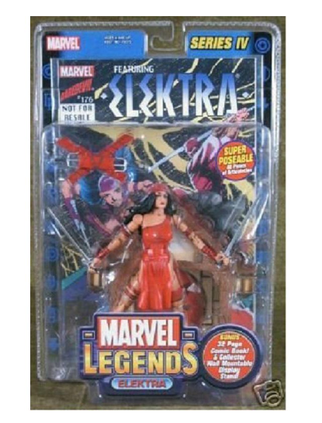 2003 Marvel Urban Legends Elektra Toybiz Series IV/4 + Comic Daredevil #176 | Toy Biz