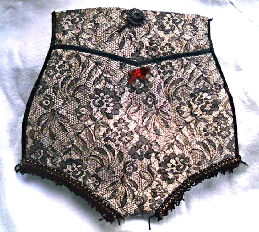 Burlesque Bustier Lingerie Purse Naughty Bodice Chicago Style w/ Fringe Lace (Novelty Gift)
