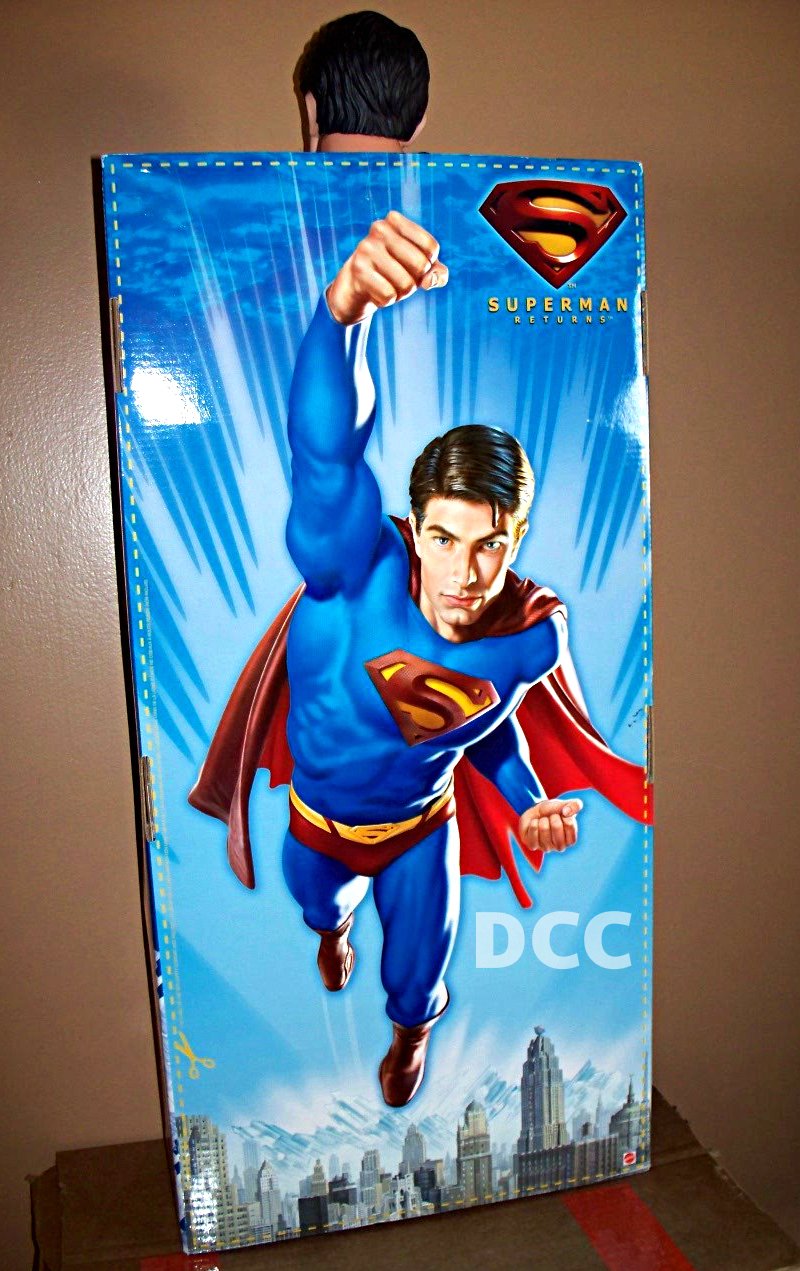 Big-Fig Superman 30" Mattel 2006 DC Legends (Routh) Giant Poseable Premium Jumbo Figure