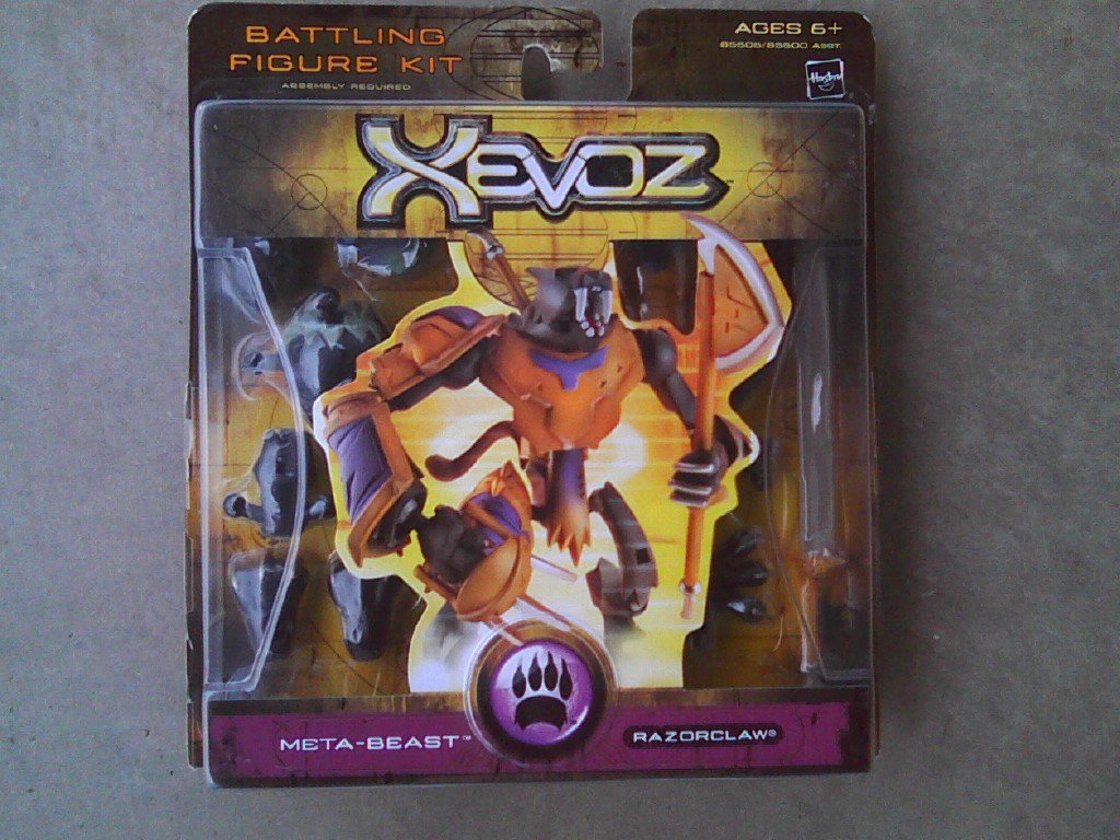 Hasbro 2003 Xevoz Battling Figure Stikfas Kit 85506 Meta-Beast Razorclaw Series 1
