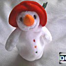 Chillin Snowman Ty Beanie+Baby 2003 Retired Plush 4" Stuffed Toy | Xmas Gift/Ornament Holiday Decor
