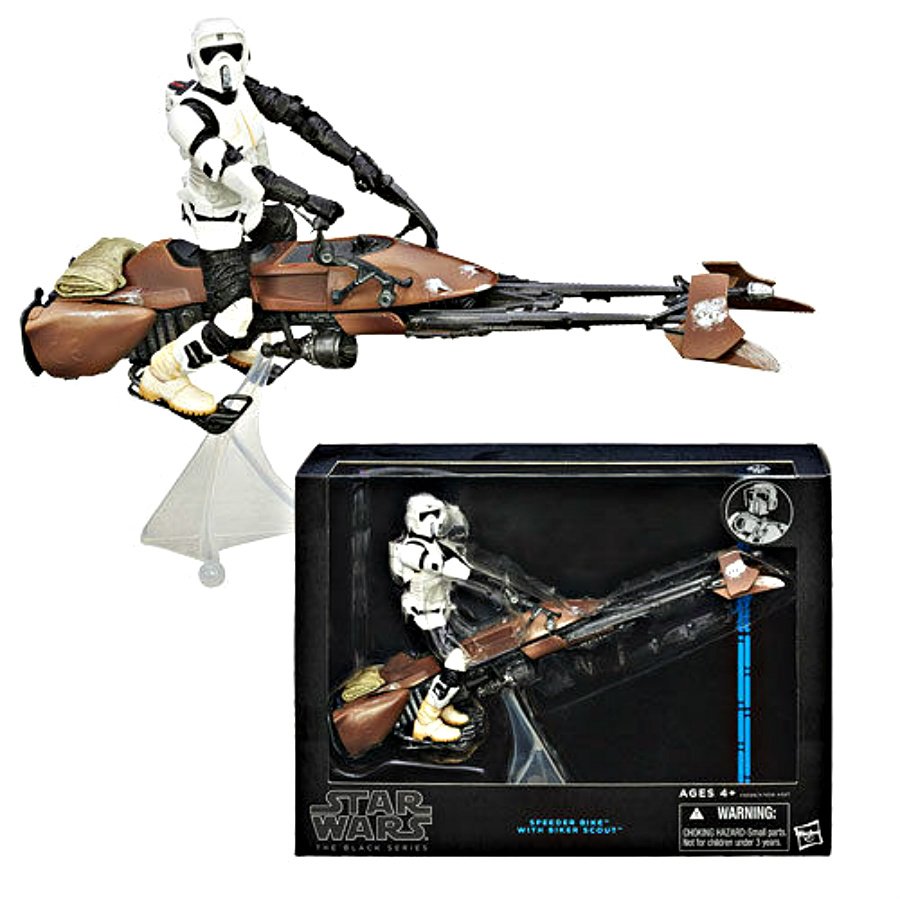 2014 Hasbro Black Series 6" Speeder Bike & Scout Trooper Star Wars Deluxe Set A6588