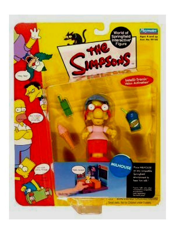 The Simpsons WOS 2000 Milhouse W3 Playmates Springfield Series 3 Interactive Action Figure 99118