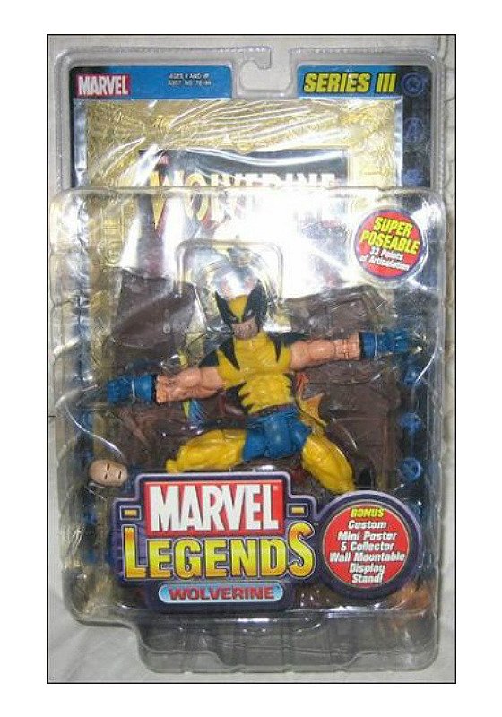 Marvel Legends X-men Wolverine Gold Foil 2002 Toy Biz Series III (3) Hellfire Club