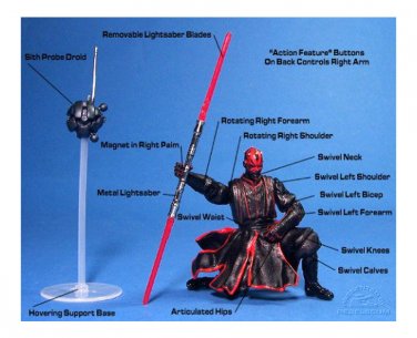 2002 Saga Darth Maul / Sith Training Droid Hasbro Star Wars 3.75