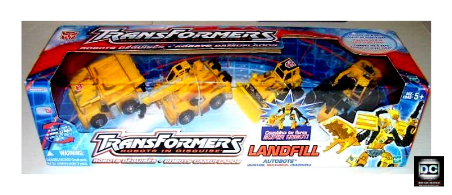 2001 RID Landfill Set 4 Combiners G2 Devastator Hasbro Transformers Armada Robots Build King