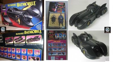 Batman Returns Lot Kenner Batmobile Batmissile 1991 Vehicle #63910 + 1990 Dark  Knight Collection Set
